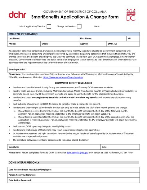 SmartBenefits Enrollment Application & Change Form 